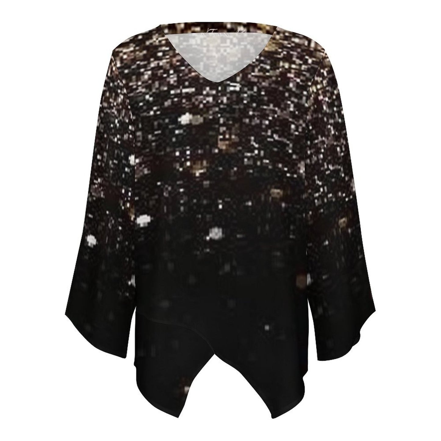 Traci K* Designer Women's Loose-Fit Chiffon Long-Sleeve Top