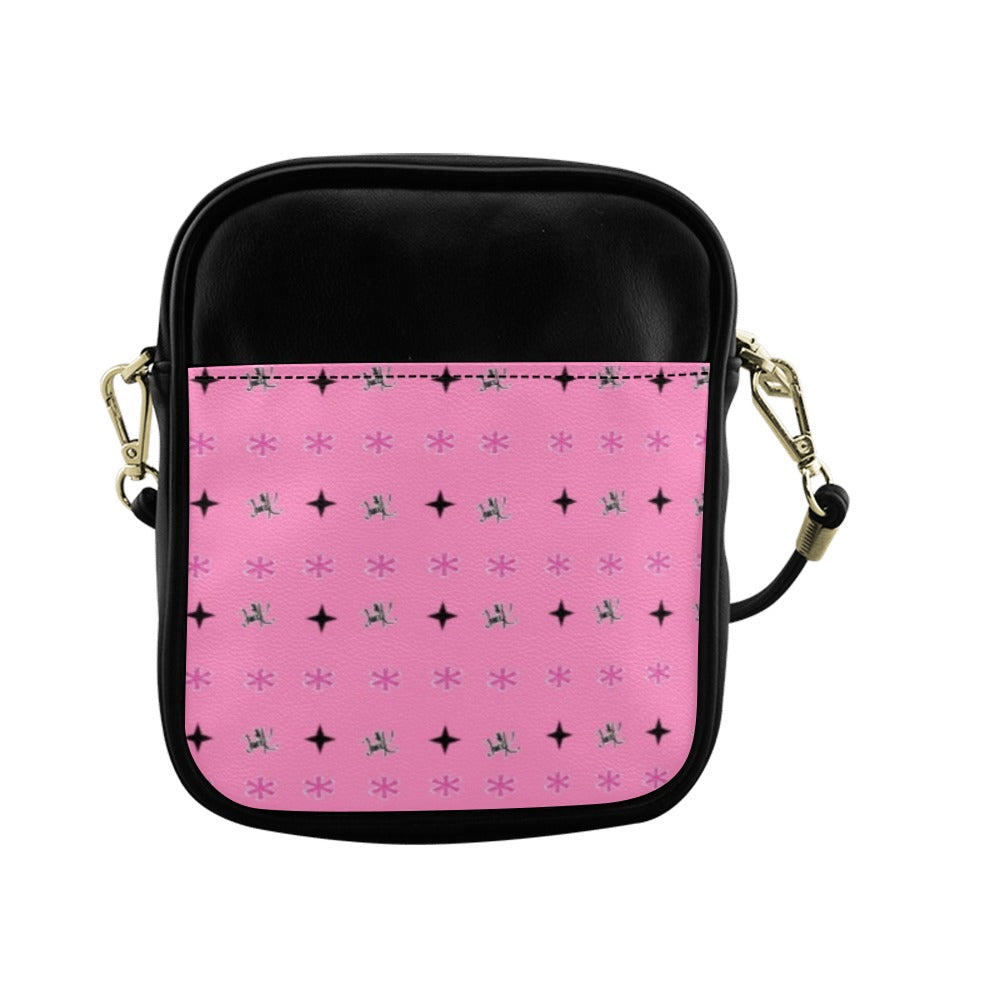 Traci K Designer Pink Sling Bag Sling Bag (Model 1627)