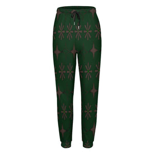 Traci K Luxury Designer Women's all Jogger Pants Women's All Over Print Joggers Green