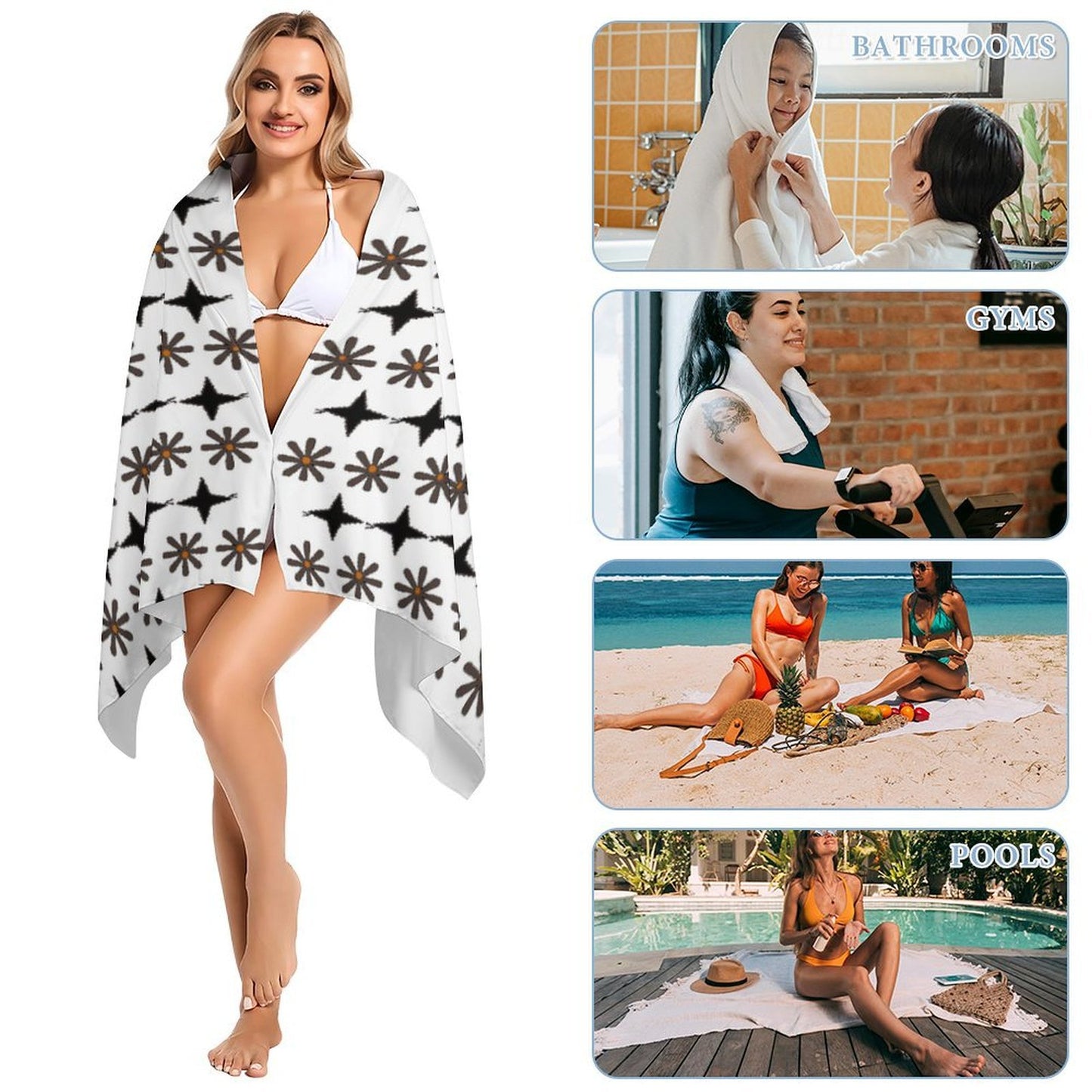 Traci K* Designer Beach Towel Beach Towel 160x80cm