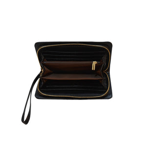 Traci K Signatured DesignerCracked white grunge womens Women's Clutch Purse (Model 1637)