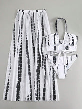 Load image into Gallery viewer, Printed Halter Neck Three-Piece Swim Set
