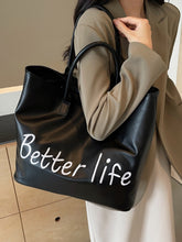 Load image into Gallery viewer, BETTER LIFE PU Leather Tote Bag
