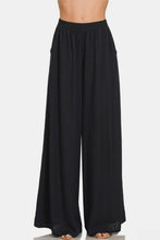 Load image into Gallery viewer, Zenana Pleated Linen Blend Wide Leg Pants
