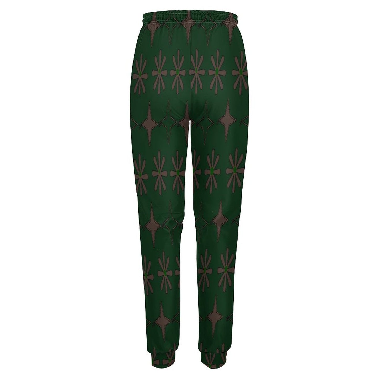 Traci K Luxury Designer Women's all Jogger Pants Women's All Over Print Joggers Green
