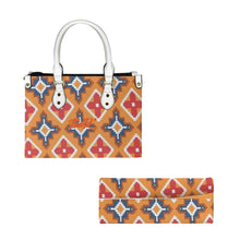 Load image into Gallery viewer, Traci K Designer Western Motif PU Leather Hand Bag White Handle (Model 1747)
