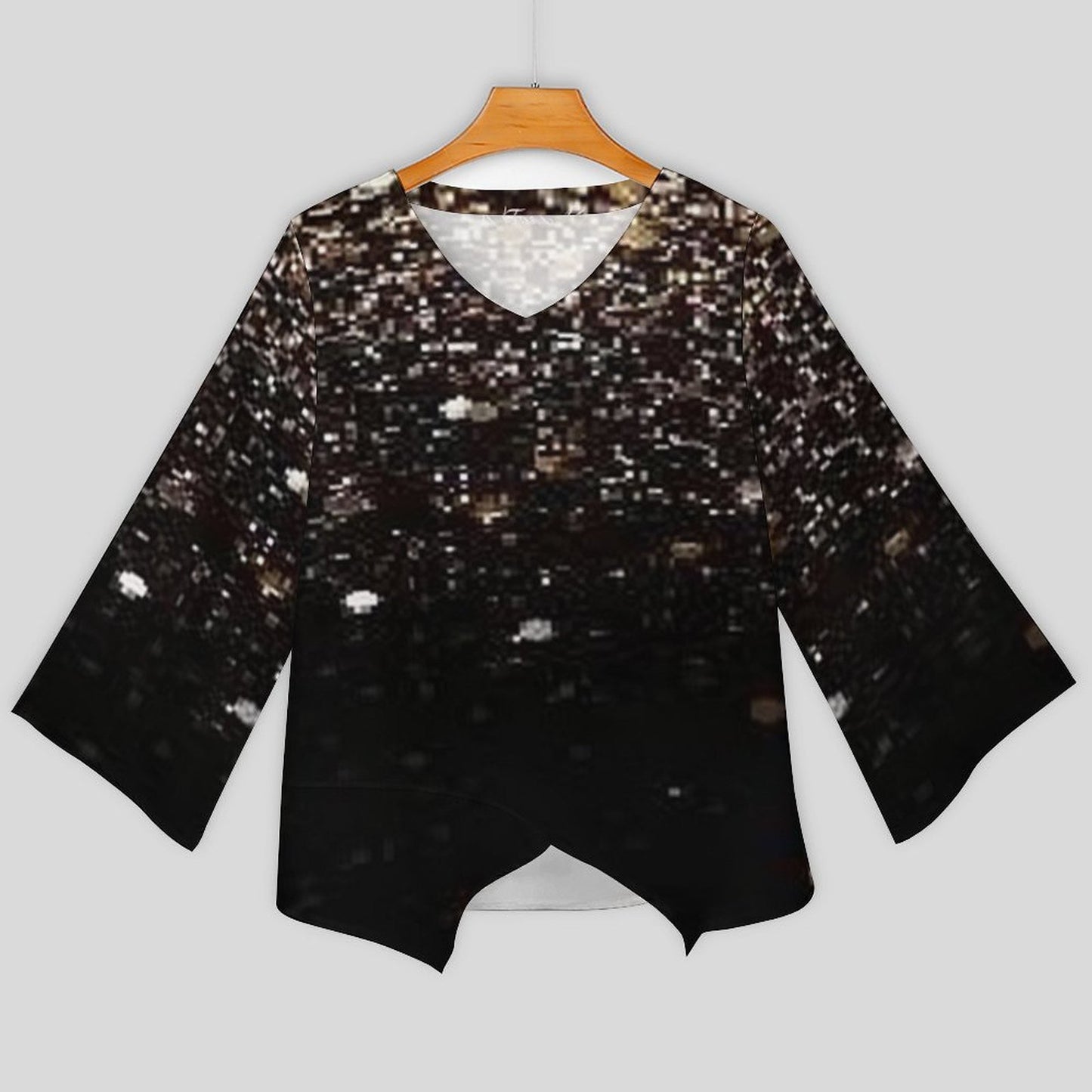 Traci K* Designer Women's Loose-Fit Chiffon Long-Sleeve Top