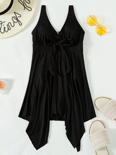 Load image into Gallery viewer, Tied V-Neck Wide Strap One-Piece Swimwear
