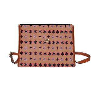 Traci K Original Signatured Pattern Bag Waterproof Canvas Bag-Brown (All Over Print) (Model 1641)