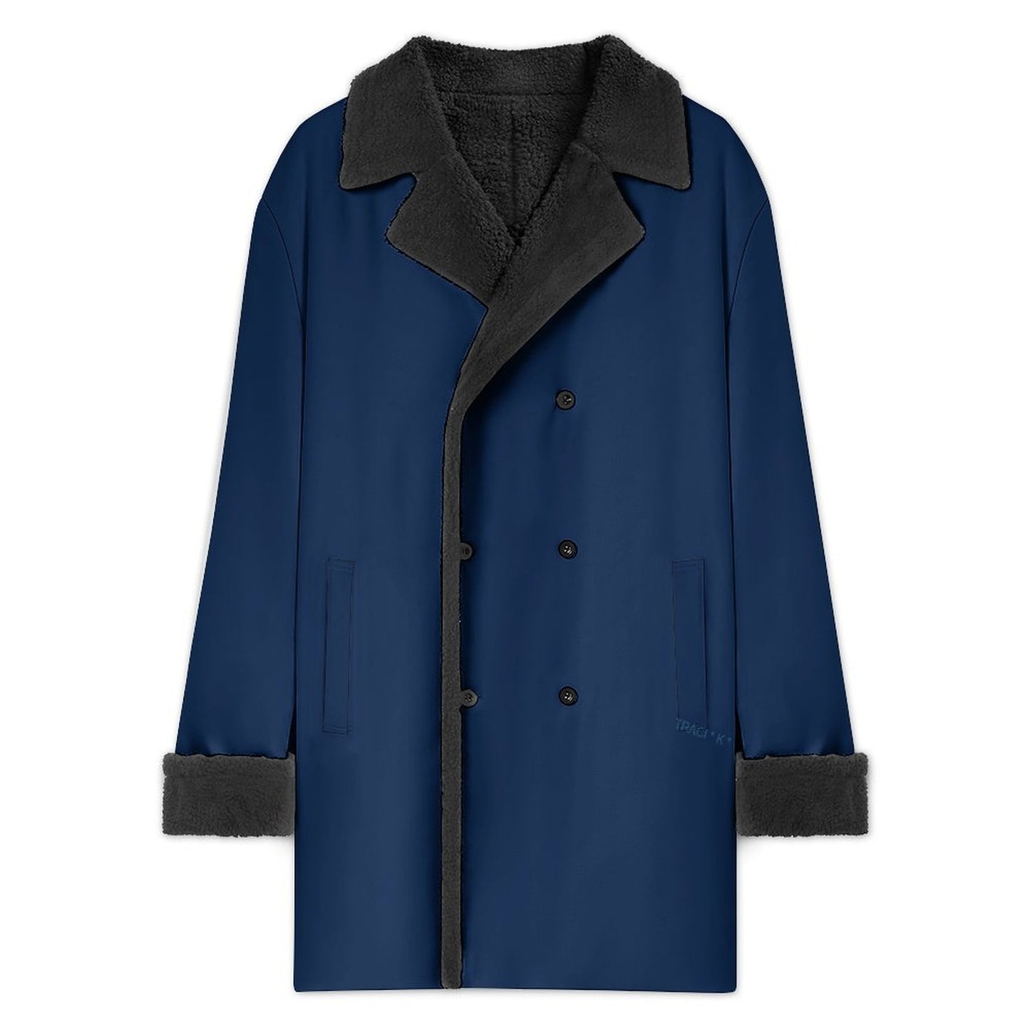 Traci K Colection Designer Men's Double Breasted Coat