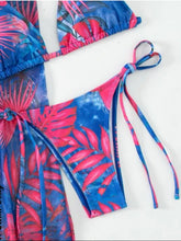 Load image into Gallery viewer, Printed Halter Neck Three-Piece Swim Set
