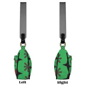 Traci K Designer Patterned Green Shoulder Bag Women's Shoulder Bag-Grey Strap (Model 1748)