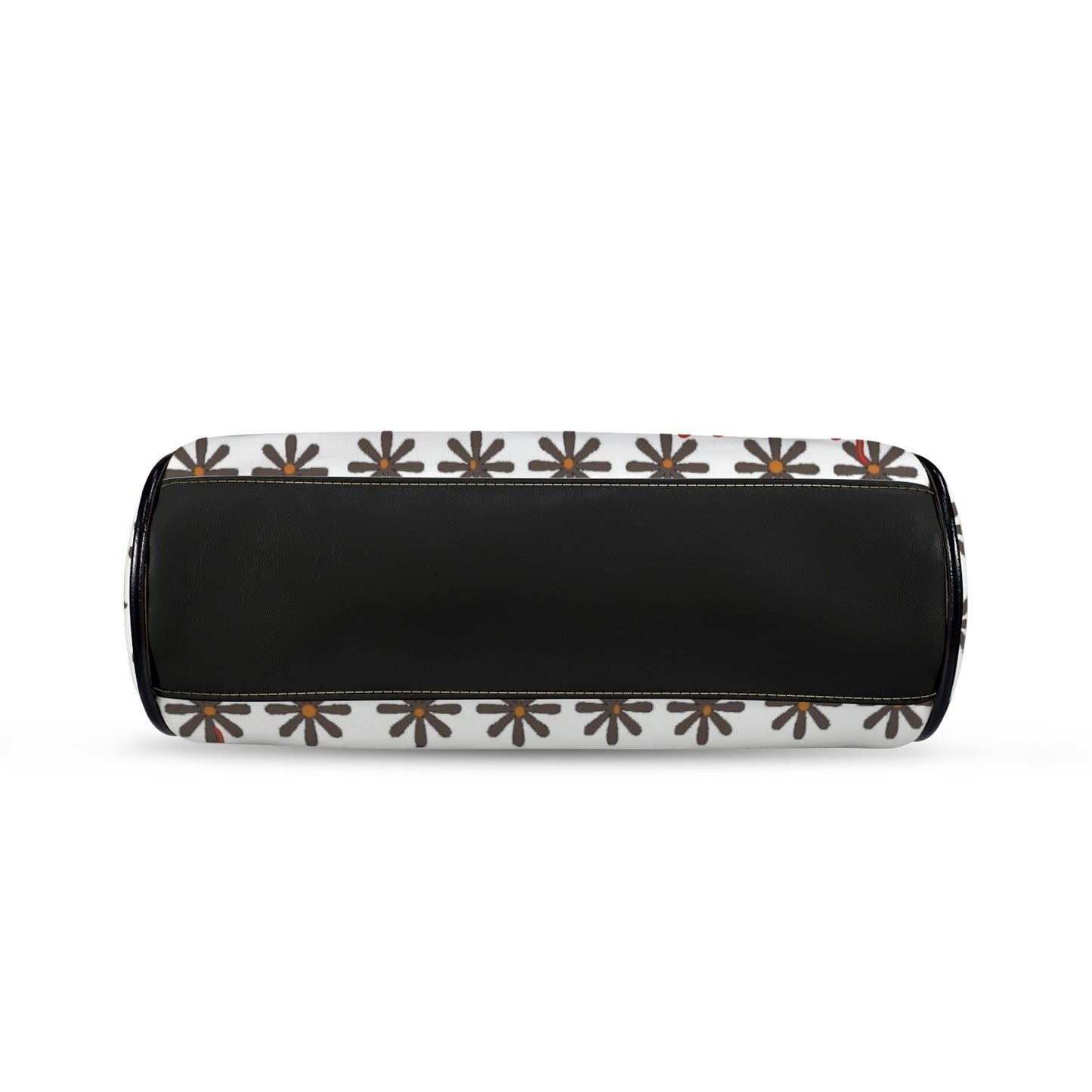 Traci K Signatured Patterned Brown / Red KissLock Bag Kisslock Crossbody Shoulder Bag (Model 1752)