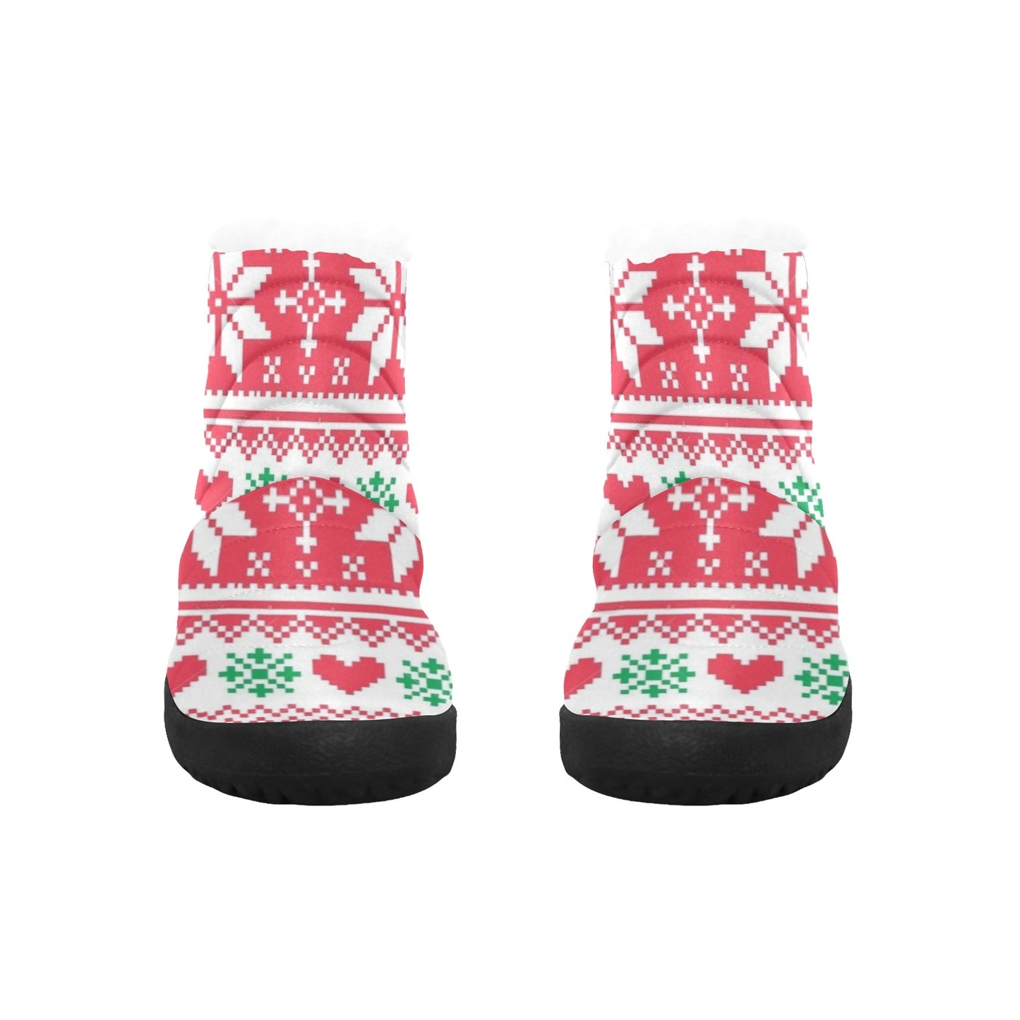 Traci K Designer HeartFlake Boots Women's Cotton-Padded Shoes (Model 19291)