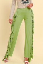 Load image into Gallery viewer, Fringe Trim Wide Leg Pants
