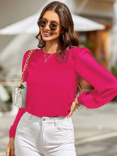 Load image into Gallery viewer, Round Neck Long Sleeve Blouse
