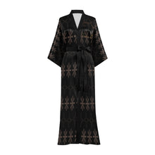 Load image into Gallery viewer, Traci K* Designer Pattern Long Kimono Robe Black Long Kimono Robe
