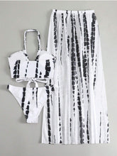 Load image into Gallery viewer, Printed Halter Neck Three-Piece Swim Set
