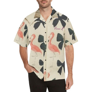 Traci K Put a Bow On It / Flamingo Men Vacation Shirt Hawaiian Shirt (Model T58)