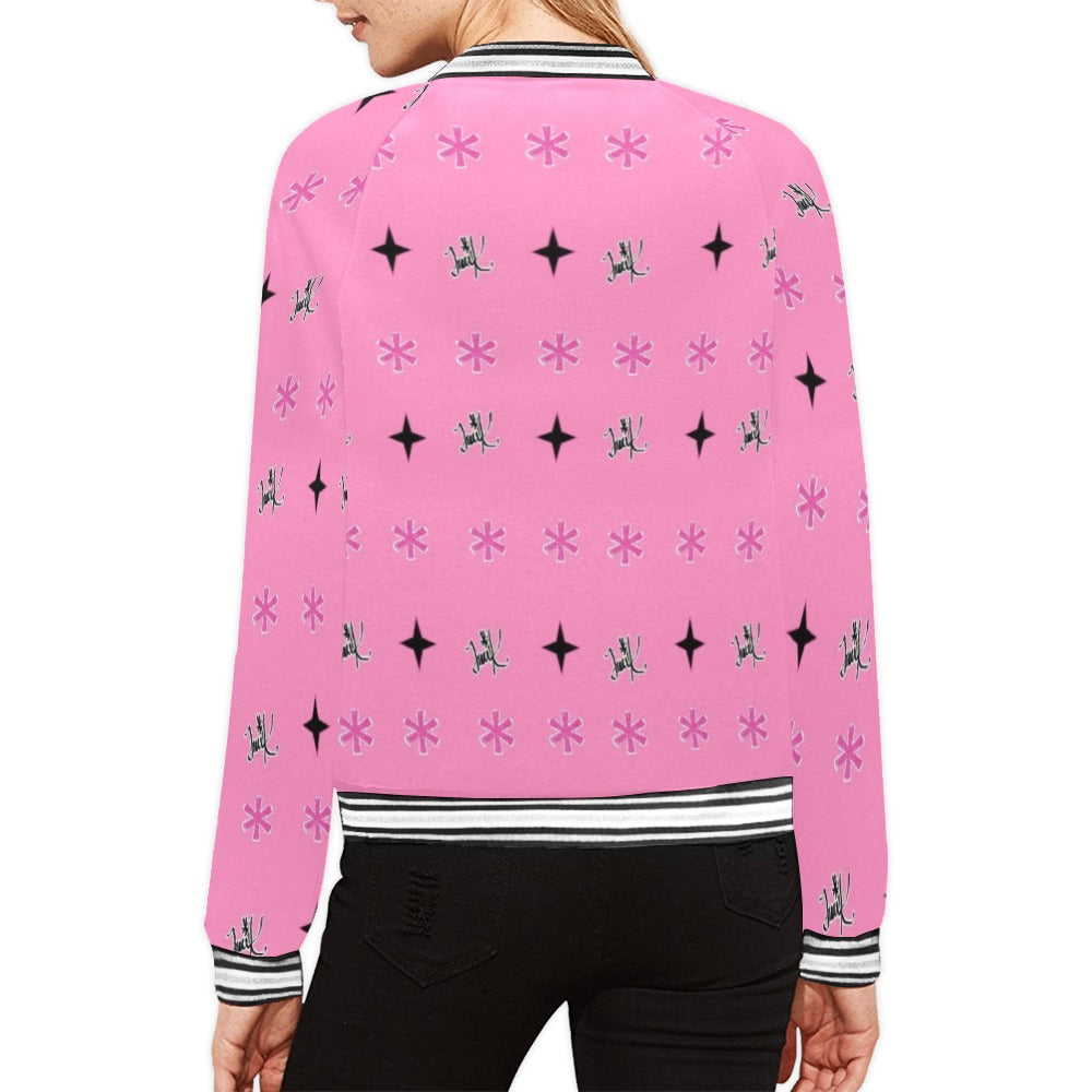 Traci K Patterned Bomber Jacket All Over Print Bomber Jacket for Women (Model H21)