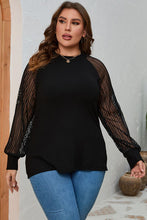 Load image into Gallery viewer, Plus Size Round Neck Long Sleeve Blouse
