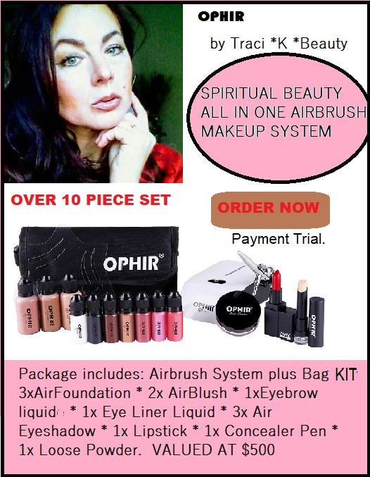 Introducing Traci K BeautyOphir In Partnership the Pro Makeup Set Airbrush Makeup System Kit with Air Compressor & Concealer Foundation Blush Eyeshadow Lipstick Set & Bag