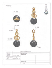 Load image into Gallery viewer, Cultured Tahitian Black Baroque Pearl Pendant Necklace
