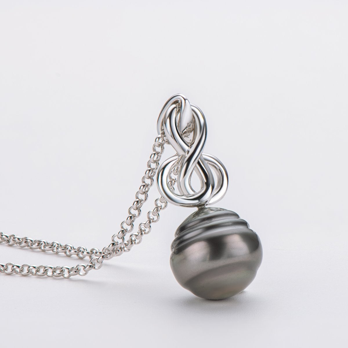 Cultured Tahitian Black Baroque Pearl Pendant Necklace