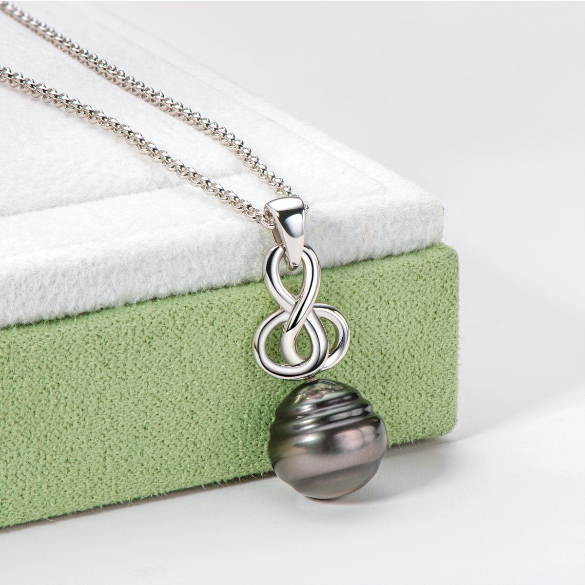 Cultured Tahitian Black Baroque Pearl Pendant Necklace