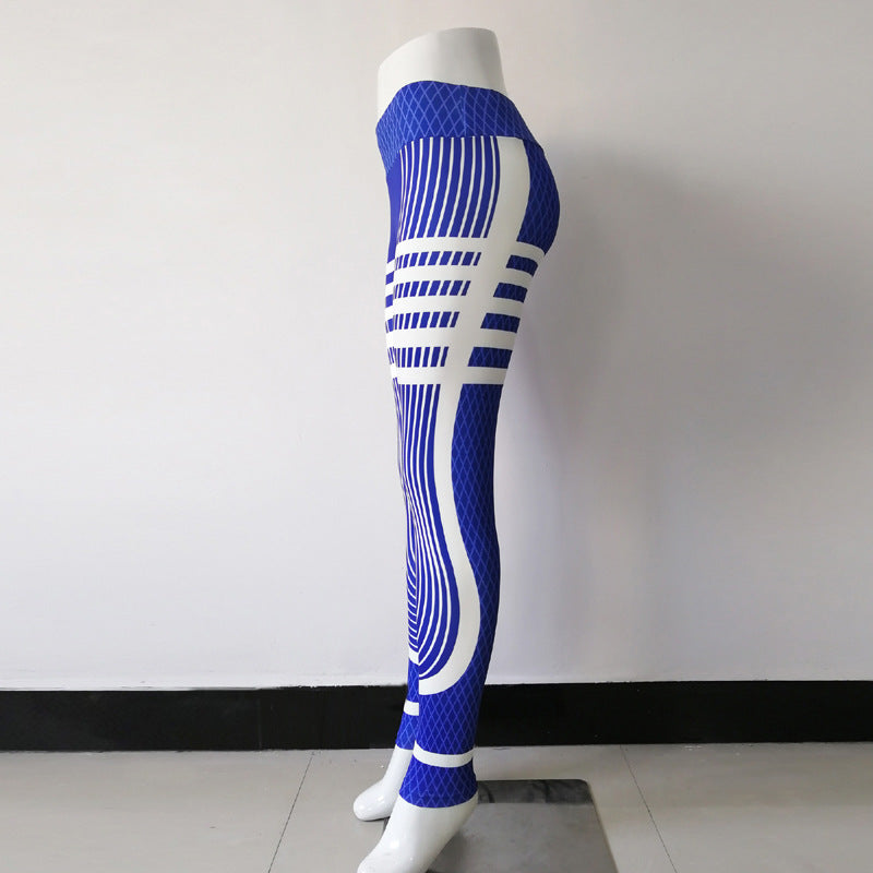 Hip Raise Skinny High Waist Yoga Pants Slim Fit Slimming and Tight Stretch Soft Printed Women Sports Pants