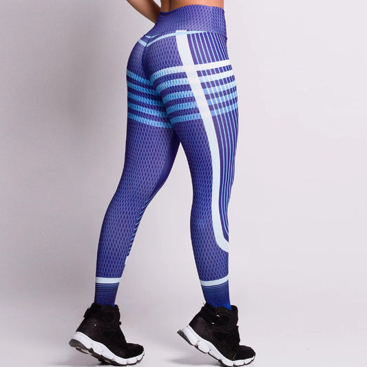 Hip Raise Skinny High Waist Yoga Pants Slim Fit Slimming and Tight Stretch Soft Printed Women Sports Pants