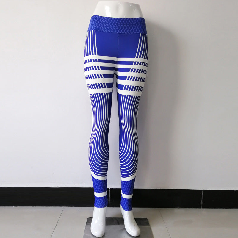 Hip Raise Skinny High Waist Yoga Pants Slim Fit Slimming and Tight Stretch Soft Printed Women Sports Pants