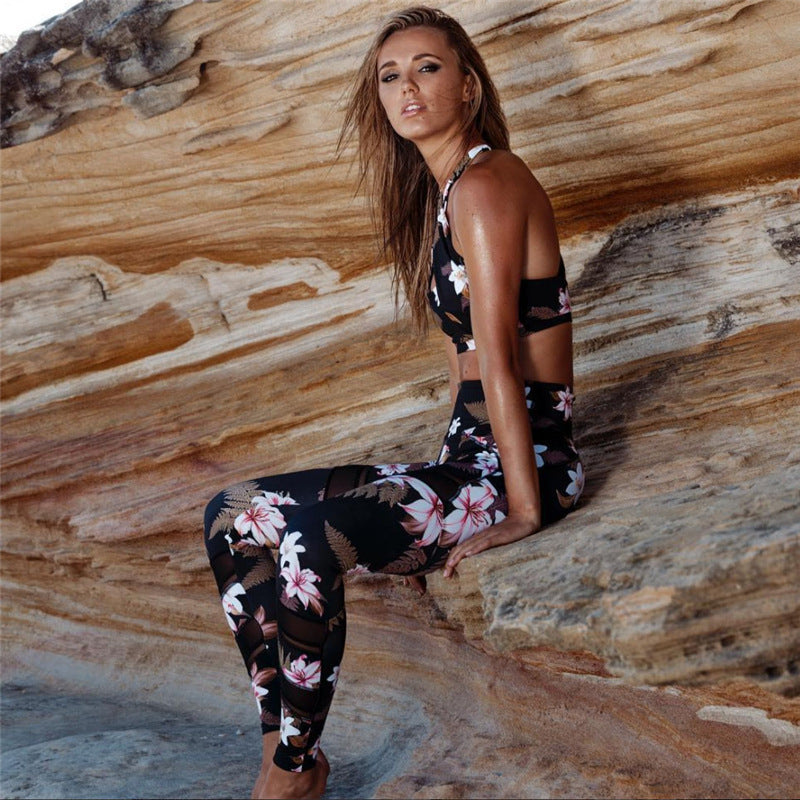 Fitstyle Yoga Pants Bra Trousers Yoga Suit Sports Bra Leggings Women