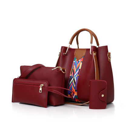 Women's bags new European and American fashion four-piece sets of mother bags portable shoulder messenger bag bucket bag factory wholesale