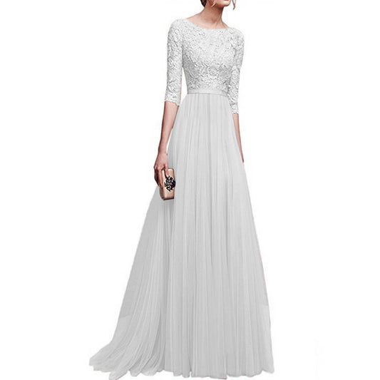 Chiffon Lace Long Dress Large Evening/Wedding /Bridesmaid /Prom etc...Dress