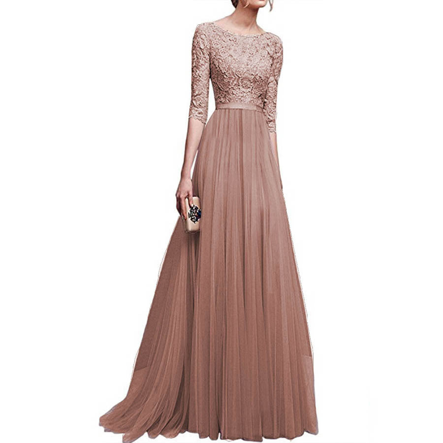Chiffon Lace Long Dress Large Evening/Wedding /Bridesmaid /Prom etc...Dress