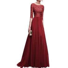 Load image into Gallery viewer, Chiffon Lace Long Dress Large Evening/Wedding /Bridesmaid /Prom etc...Dress
