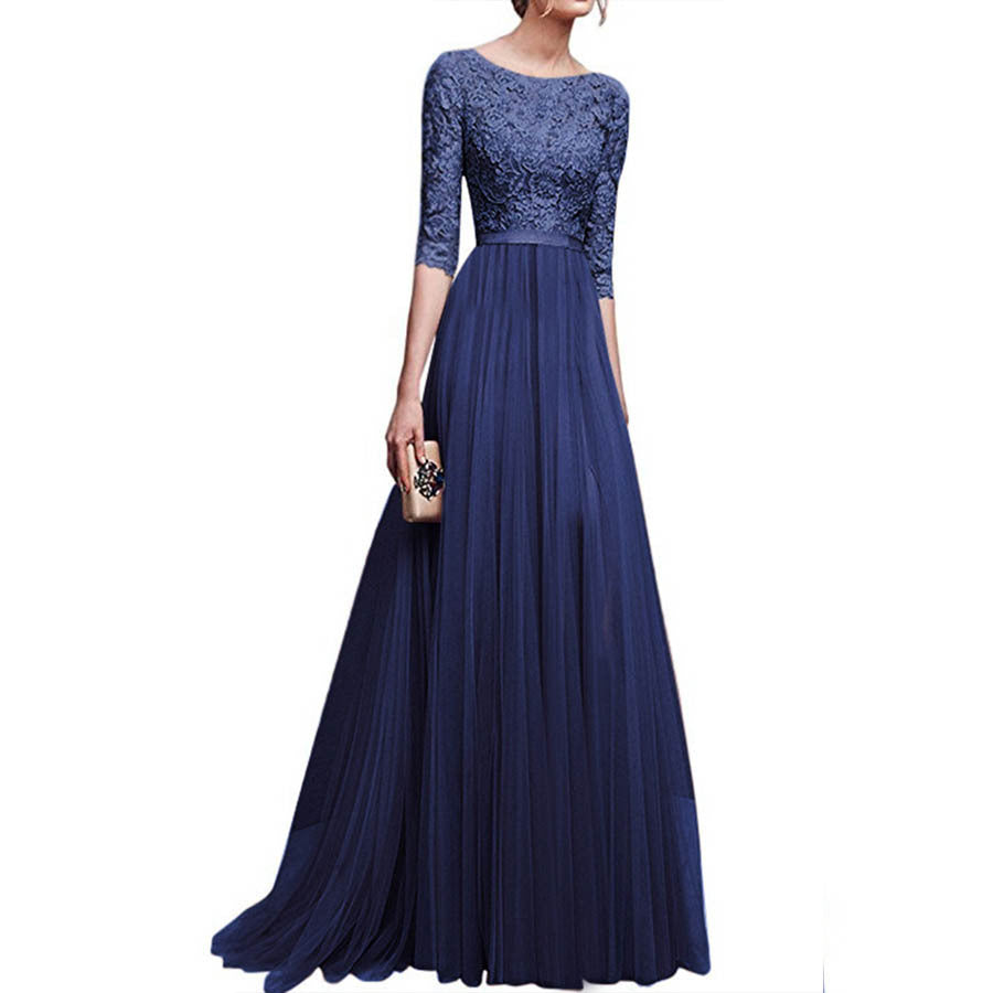 Chiffon Lace Long Dress Large Evening/Wedding /Bridesmaid /Prom etc...Dress