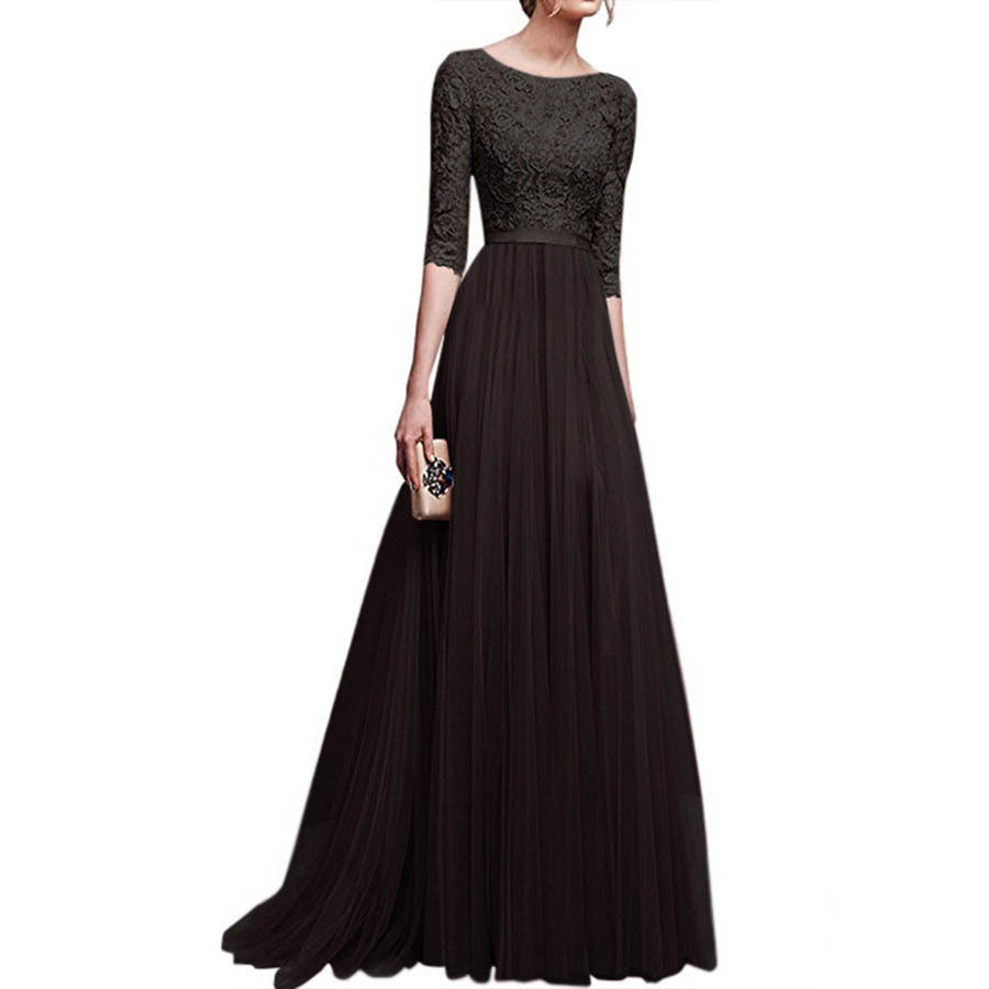 Chiffon Lace Long Dress Large Evening/Wedding /Bridesmaid /Prom etc...Dress