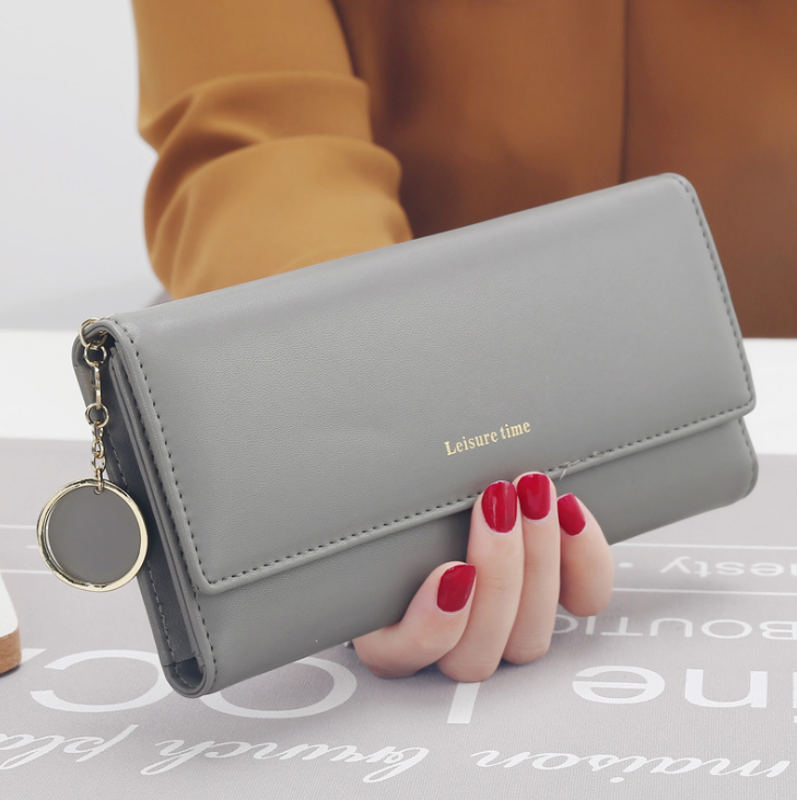 Women's hand holding wallet female long section multi-function wallet