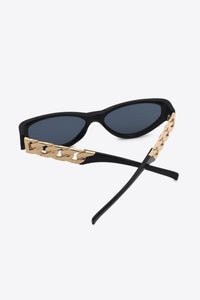 Traci K Collection Chain Detail Temple Cat Eye Sunglasses