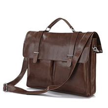 Load image into Gallery viewer, leather men&#39;s briefcase handbag shoulder diagonal bag computer bag 7100
