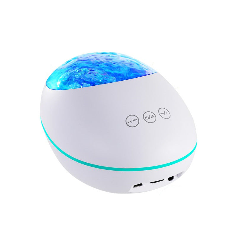 Cross-border lucky stone bluetooth remote control projection light dream music atmosphere light speaker led romantic ocean night light