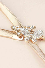 Load image into Gallery viewer, Rhinestone Butterfly Elastic Metal Belt
