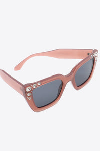 Traci K Collection Inlaid Rhinestone Polycarbonate Sunglasses