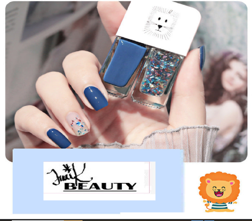 💅Traci K Beauty Nail Polish New fast-drying Long shelf lasting double color sequin armor oil free toaster oil set make-up
