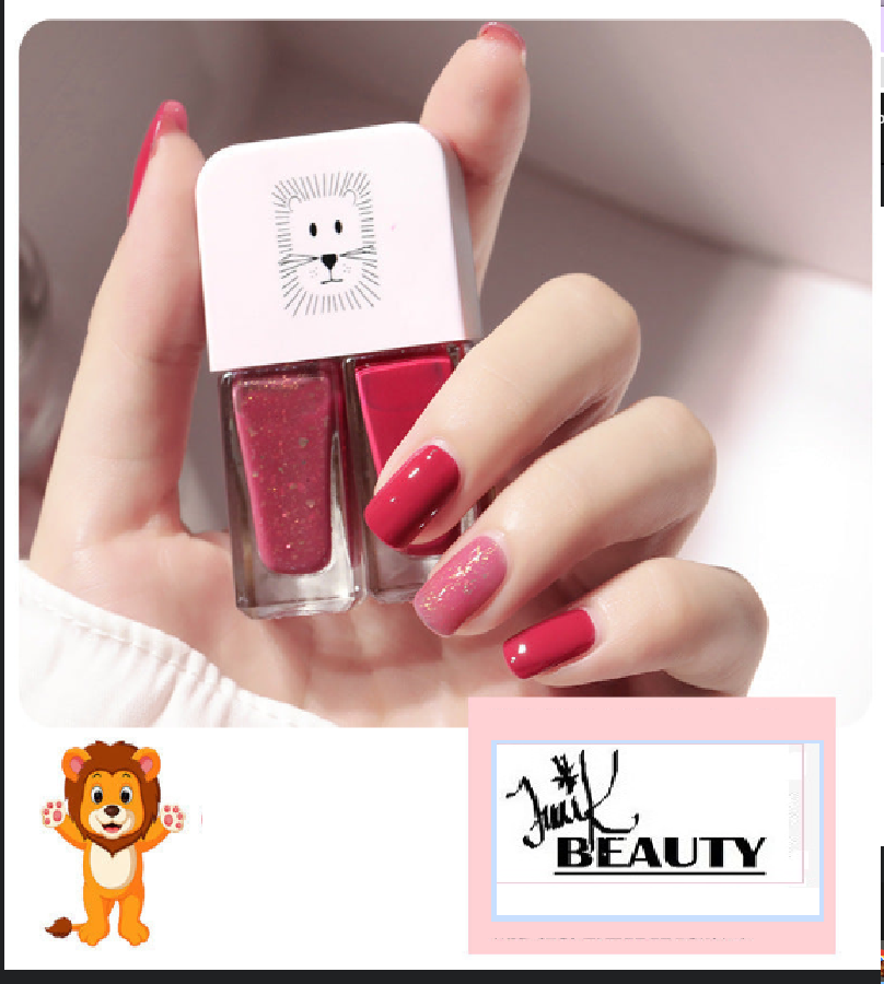 💅Traci K Beauty Nail Polish New fast-drying Long shelf lasting double color sequin armor oil free toaster oil set make-up