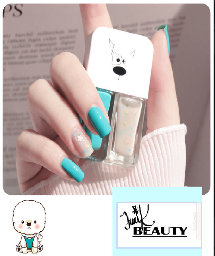 💅Traci K Beauty Nail Polish New fast-drying Long shelf lasting double color sequin armor oil free toaster oil set make-up