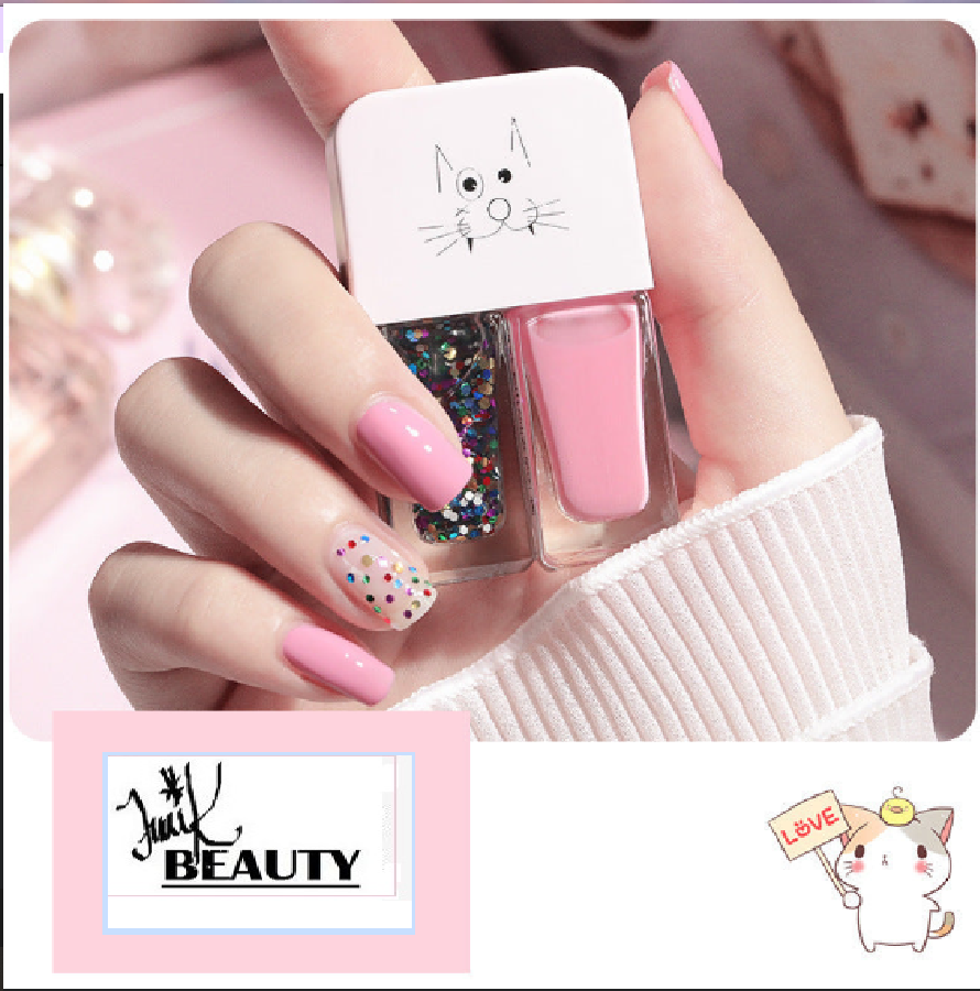 💅Traci K Beauty Nail Polish New fast-drying Long shelf lasting double color sequin armor oil free toaster oil set make-up