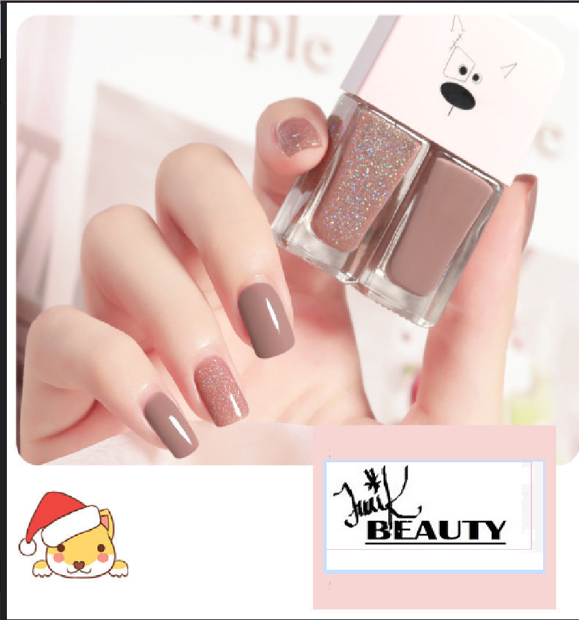 💅Traci K Beauty Nail Polish New fast-drying Long shelf lasting double color sequin armor oil free toaster oil set make-up